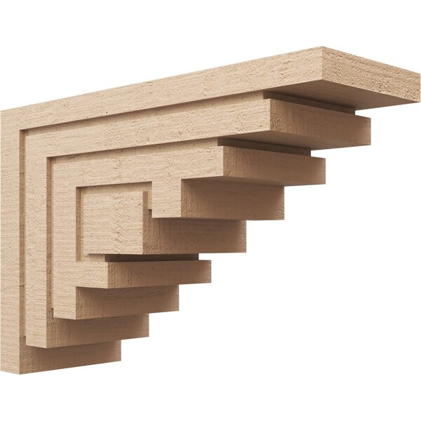 Ekena Millwork 11"W x 33"D x 22"H Classic Landon Rough Cedar Woodgrain TimberThane Corbel, Primed Tan CORUR11X33X22LANRCPR - main